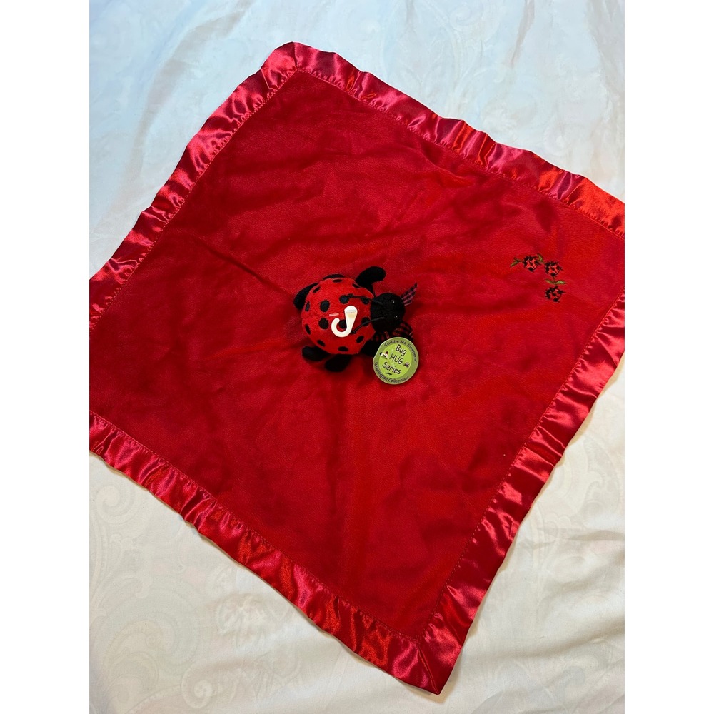 Bearington Collection Lady Bug Hugs Red Satin Plush Security Blanket Lovey 1939